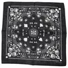 Crâne Bandana Carré Écharpe 100 Coton Mouchoir Hip Hop Sport Paisley Vélo Tête Femme Foulards Pour Le Cou