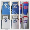 Retro Men 0 Gilbert Arenas Jersey Blue Cor Branca de alta qualidade 23 camisas de basquete costuradas quem camisa