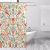 Rideau de douche en polyester imperméable William Morris Motif de fleurs de bain pour salle de bain en tissu décoratif pour la maison s T200711