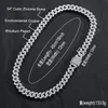 Catene Hip Hop Artiglio Impostazione 5A CZ Pietra Bling Iced Out 12mm Quadrato Curb Cubano Miami Collane a catena a maglia per uomo Rapper JewelryChains