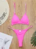 Badkläder kvinnor sexig mikro bikini brasiliansk solid svart thong baddräkter sexiga sommarbaddräkt biquini maillot de bain 220518