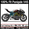 Carrosserie OEM pour DUCATI Panigale V 4 V4 S R V4S V4R 2018 2019 2020 2021 Kit carrosserie 1DH.1 Street Fighter V4-S V4-R 18-21 V-4S V-4R 18 19 20 21 Carénage de moulage par injection noir brillant