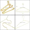 HangerLink 45cm Gold Strong Metal Wire Hangers Hangers Hangers Hanger Standard Suction Suctions (20 pcs/lot) Drop Droviour 2021 Racks Cl