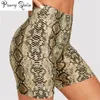 Fashion Leopard Grid Print Women's Shorts Cycling Casual Snake Summer Beach High midja Femme Plus Size W220418