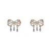 Stud Korea Design Fashion Jewelry Sweet Bowknot Shell Flower Zircon Tassel Earrings Elegant Women's Summer Style EarringsStud Odet22 Far