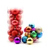 24 pièces boules d'arbre de noël jouet pour bricolage fête de noël mariage 3 CM boule boules suspendus ornement pour la décoration de la maison