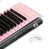 4 Packs Eyelash Extension Supplies Individual Lashes Silk Mink Lash 12 Lines Deep Matt