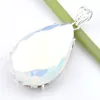 Novo 10 PCs Lote Luckyshine Top Fire Drop Moonstone Pinging 925 Sterling Silver Plated Moda Women Wedding Pingents Colar