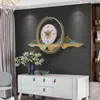 Wandklokken moderne luxe kunst grote klok woonkamer huis decore sfeer sfeermosferische mode trend online celebrity mute horloge