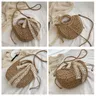 Cross Body Casual Rattan Basket Bags Wicker Woven Spets Women Handväskor Straw Shoulder Crossbody Bag Summer Beach Small Tote Bali Pures 2022