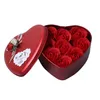 Romantique Savon Fleur Coffret Cadeau Party Favor 9 Roses Fleurs Bain Parfumé Pétale Mousse Fleur Artificielle Saint Valentin Cadeaux