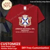 Uruguai Navy T Shirt Personalizado Jersey Fãs DIY Nome Número High Street Moda Hip Hop Solto Casual T-shirt 220609