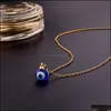 Naszyjniki wisiorek wisiorki biżuteria złe niebieskie oczy Naszyjnik turecki złoty sier 8 mm 10 mm geometryczne geometryczne stal nierdzewna Szczęśliwa ochrona kobiet