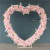 Hjärtformad blomsterrad Blomsterarrangemang Bröllopsbakgrund Bågset Festscen rekvisita Dekor Blomstativ