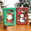 Stobag Årgåva Packaging Tin Box Merry Christmas Santa Claus Snögubbar med Clear Window Party Event Candy Cookies Favorites 220420
