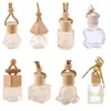 Stock Car Parfume Bottle Home Diffusers Pendant Parfym Ornament luftfräschare för eteriska oljor doft tomma glasflaskor FY5288 0704