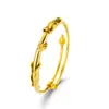 Kvinnliga flickor Bangle kan justera lotusdesign 18K gult guldfylld mode exquisitive lady armband smycken gåva dia 56mm