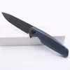 Högkvalitativ SMKE Knives Spectre Pocket Folding Knife Damaskus Blade Blue Anodised Titanium Handtag Taktisk Survival Knife Outdoor Tools