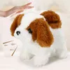 محاكاة أفخم واقعية كلب ذكي اسمه Walking Cuddle Electric Plush Robot Dog Todys Toddler For Christmas Gift J220729