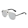 Men Square Sunglasses Womens Metal Designer Sun Glasses Big Frame Uv400 Eyewear Retro Gafas De Sol