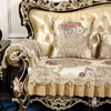 Coprisedie Copridivano di lusso in pizzo vintage Copridivano per divano 1 2 3 posti Jacquard antiscivolo floreale Fodera in pelle ad angolo per poltrona Asciugamano EuropeanChai