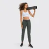 L-31 Pantalones de chándal para mujer al aire libre, pantalones de yoga para fitness, pantalones de correr delgados y delgados con bolsillos delanteros, pantalones de chándal informales, sueltos y rectos B232u