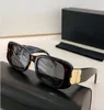 1 PCS Designer de Luxo Preto Cinza Retângulo Quadrado Óculos de Sol 0096 Top Quality Vintage Shades Condução de Óculos de Sol Moda Metal Plank Sunglass Eyewear