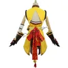 Genshin Impact Xiangling Cosplay Come Chefkoch Outfit Halloween Party Xiang Ling Cosplay Perücke Schuhe Bär Anime Sexy Kleid XXL Y220516
