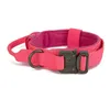 Tactical Military Dog Training Collar With Metal Buckle Heavy Duty Collar Multi Colors