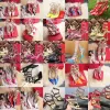 2022 Designer femmes talons hauts fête sandales mode rivets filles sexy chaussures pointues chaussures de danse chaussure de mariage Double sangles