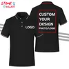 Top Grade Summer Custom Uw ontwerp Trendy Bilaterale korte mouwen Casual zakelijk Polo Shirt Borduurwerk Mens kleding 220722