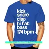 Dj Shirt Kick Snare 174 Bpm Synthesizer Bass Synth Muziek Drum Bass Producent Gedrukte T-shirt Print T-shirt Heren zomer 220702