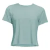 LU Yoga Action toujours Women039s t-shirt à manches courtes en vrac respirant sport haute élasticité hauts en cours d'exécution Fitness chemises de gymnastique9817129