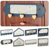 Hooks Rails Vintage houten wax sleutelhanger houder kit olie afwerking opslagrek hanger plakkerig op wandkast decor home organisatorhooks