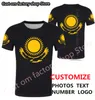 Kazakhstan T Shirt DIY مجاني مخصص اسم رقم KAZ T Shirt Nation العلم الروسي كازاخاخية كلية الطباعة ملابس 220616