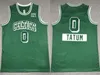 남자 결승 패치 농구 Jaylen Brown Jersey 7 Jayson Tatum 0 팀 컬러 블랙 그린 흰색 통기성 순수면 스포츠 팬을위한 우수한 품질 판매