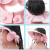 Yeni doğan bebek kulak koruması için bebek duş şapkası ayarlanabilir saç yıkama şapkası çocuklar şampuan kalkan banyosu kapağı GC1322