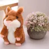 Imparare a ripetere il piccolo criceto peluche Talking Hamster Doll Toy Record Sonal Toys per bambini per i regali dei bambini 220425