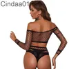 NOVO ESTILO SEXY MULHER RUSTERIDADE Feminina Hollow Out Top e Bottom Duas peças Roupas de rede curta