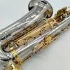 Branco Cobre Banhado A Ouro W037 Estrutura Original E-Flat Profissional Alto Saxofone Branco Escudo Chaves Profundo Esculpido Alto Sax