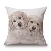 Coussin décoratif oreiller Doberman Golden Retriever carlin Bichon Frise Norwich Terrier chien housse de coussin pour la décoration de la maison moderne a2350505