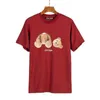 Anioła T-shirty Palm Trendy Depapitated Teddy Bear Print T-shirt luźne męskie i damskie noszenie List krótki rękaw 18