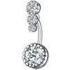 Stal nierdzewna Diamond Belly Button Rings Allergy Cyrkon Pępek Ring Sexy Kobiety Body Biżuteria