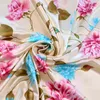 Fresh Beige Pink Imitated Silk Scarf Printed 2016 New Design Female Accessories Flowers Muslim Headscarves Winter Scarves J220713