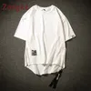 Zongke White T Shirt Men Tshirt Men T Shirt Harajuku Vintage T-Shirt Men Clothes Streetwear Hip Hop Summer Top 5XL 220504