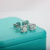 Stud Anu 4mm D Color Moissanite Diamond Classic 925 Sterling Silver Earring for WomanStud Mill22