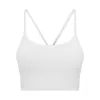 Tenue de yoga Loli d￩coupe push up gym fitness Bras cami crop tops femmes doubles sangles en nylon