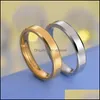 Band Rings Jóias Moda Moda de 6mm Sier de casamento inoxidável para homens pode ser um engajamento de grava de bricolage fi dhncm