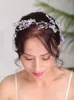 Headpieces Bohe Bruidal Hair Accessories Purple Crystal Headband Handmade Women Band Wedding Hairstyle Jewelry Heades