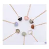 Colares de pingentes Colar de pedra natural Green quartzo cristal hjewelry entrega j￳ias pingentes de j￳ias dhc1a